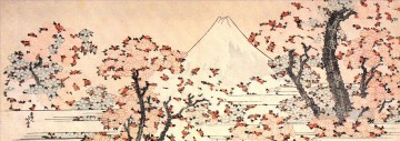  cerezo Obras - Monte Fuji visto a través de la flor de cerezo Katsushika Hokusai Ukiyoe